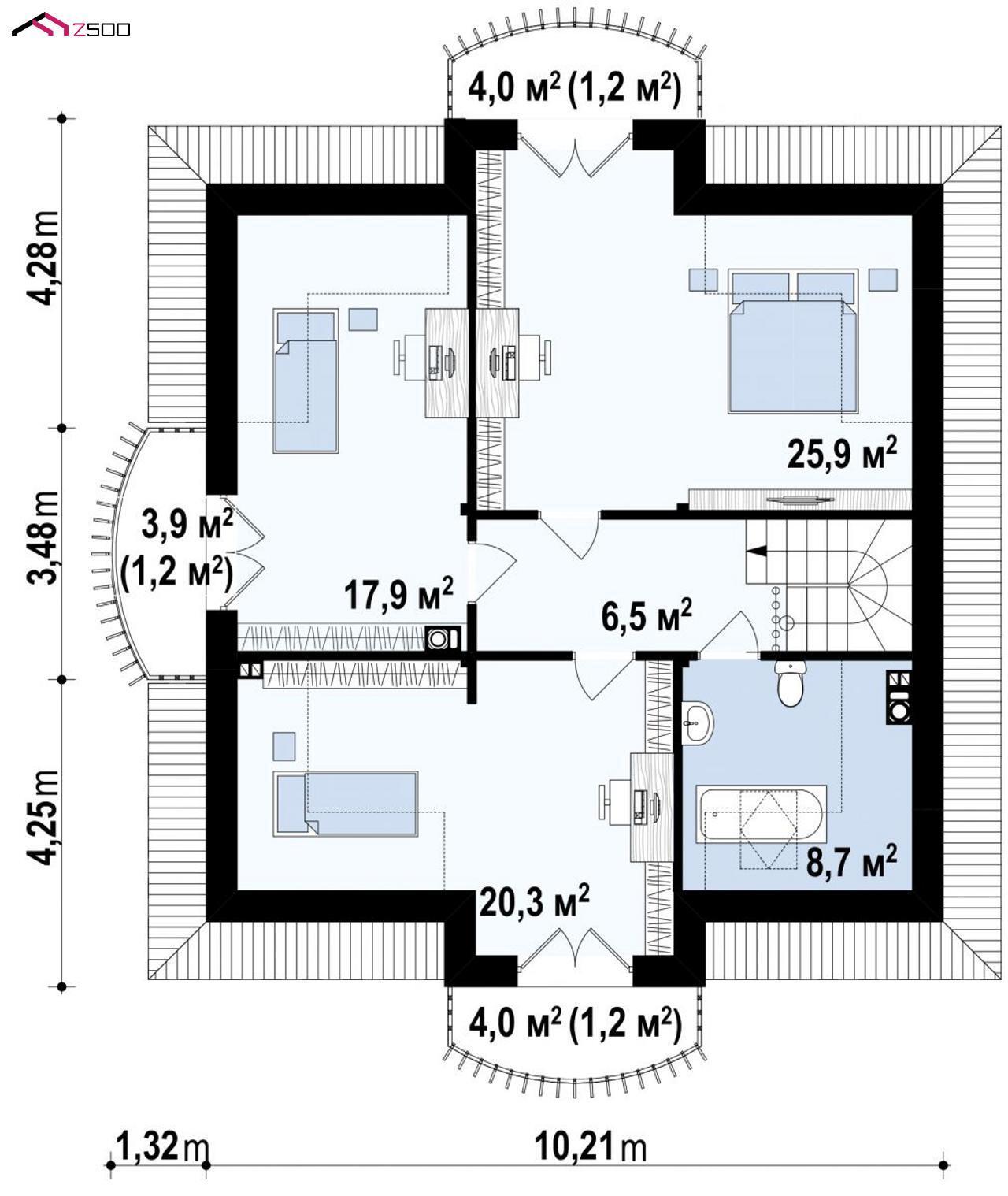 Проект дома Z27 - план-схема 2