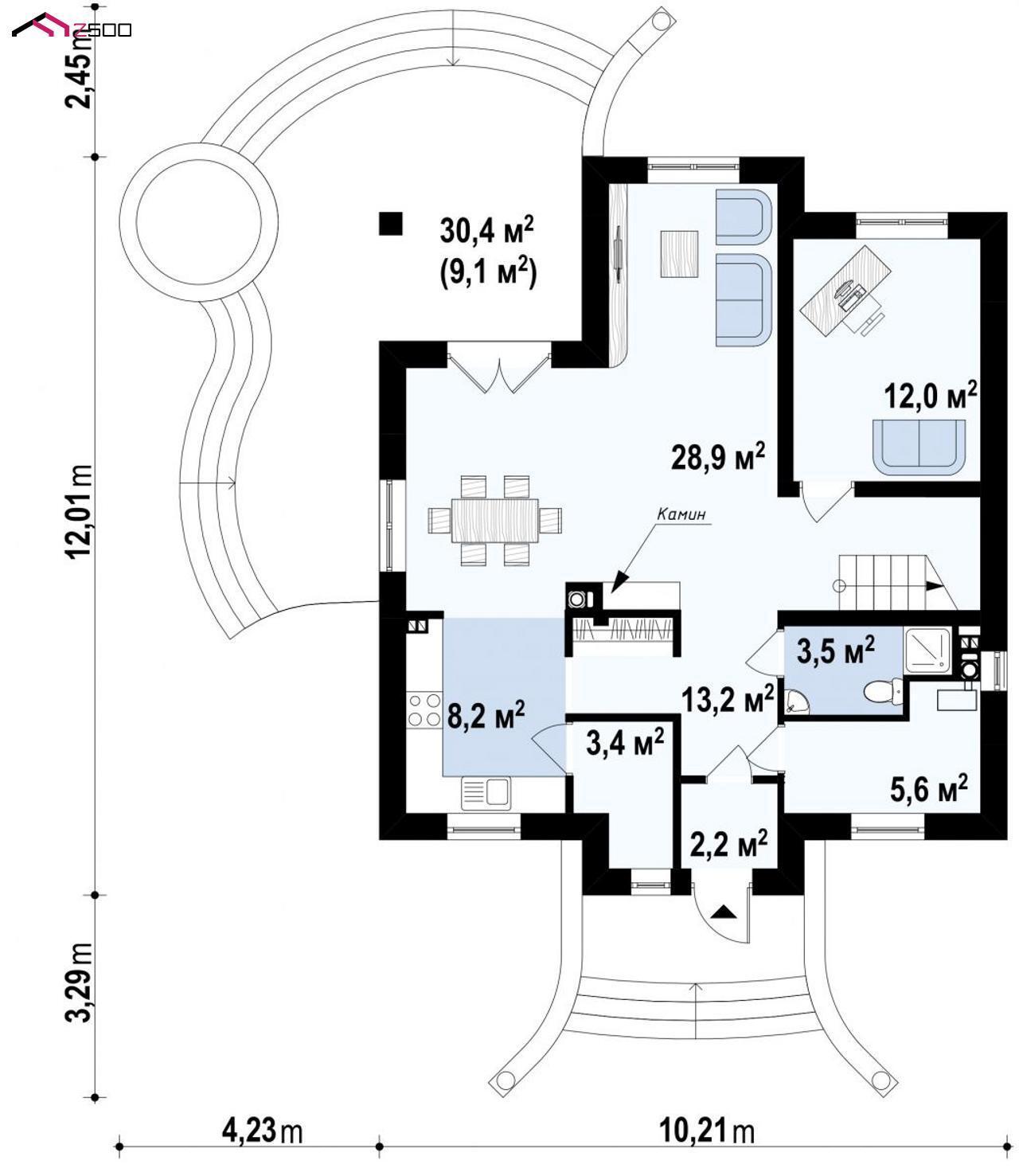Проект дома Z27 - план-схема 1